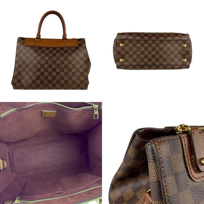 Louis Vuitton Damier Greenwich Handbag Shoulder Bag In Brown And Gold