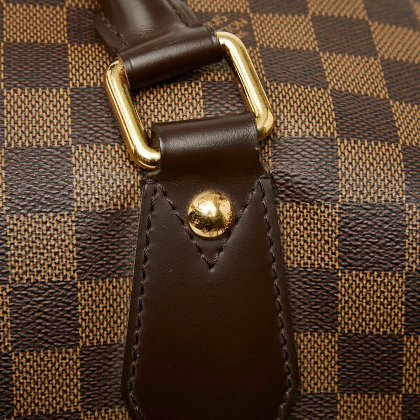 Louis Vuitton Damier Vase Lav Boston Bag N41537 Brown Leather