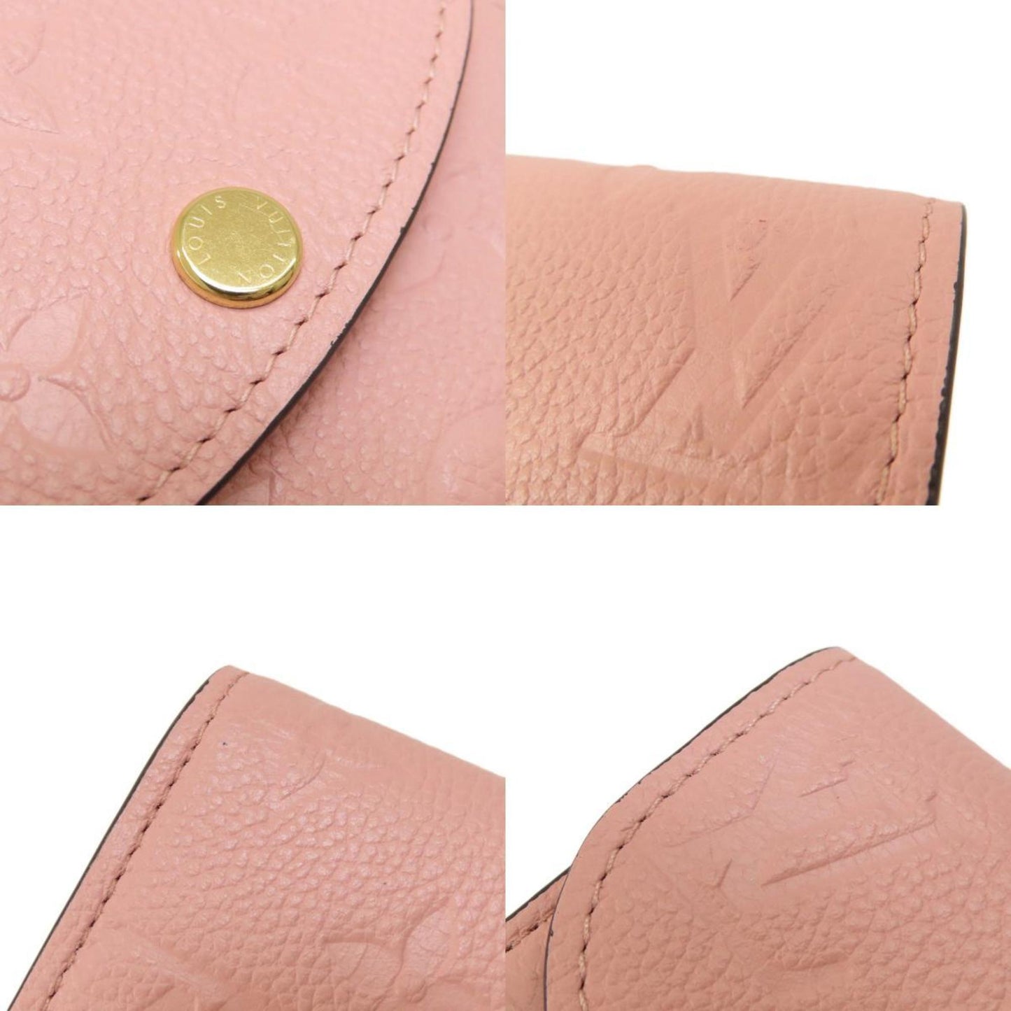 Louis Vuitton M81520 Portomonnaie Rosalie Rose Poodle Wallet/Coin Case Empreinte