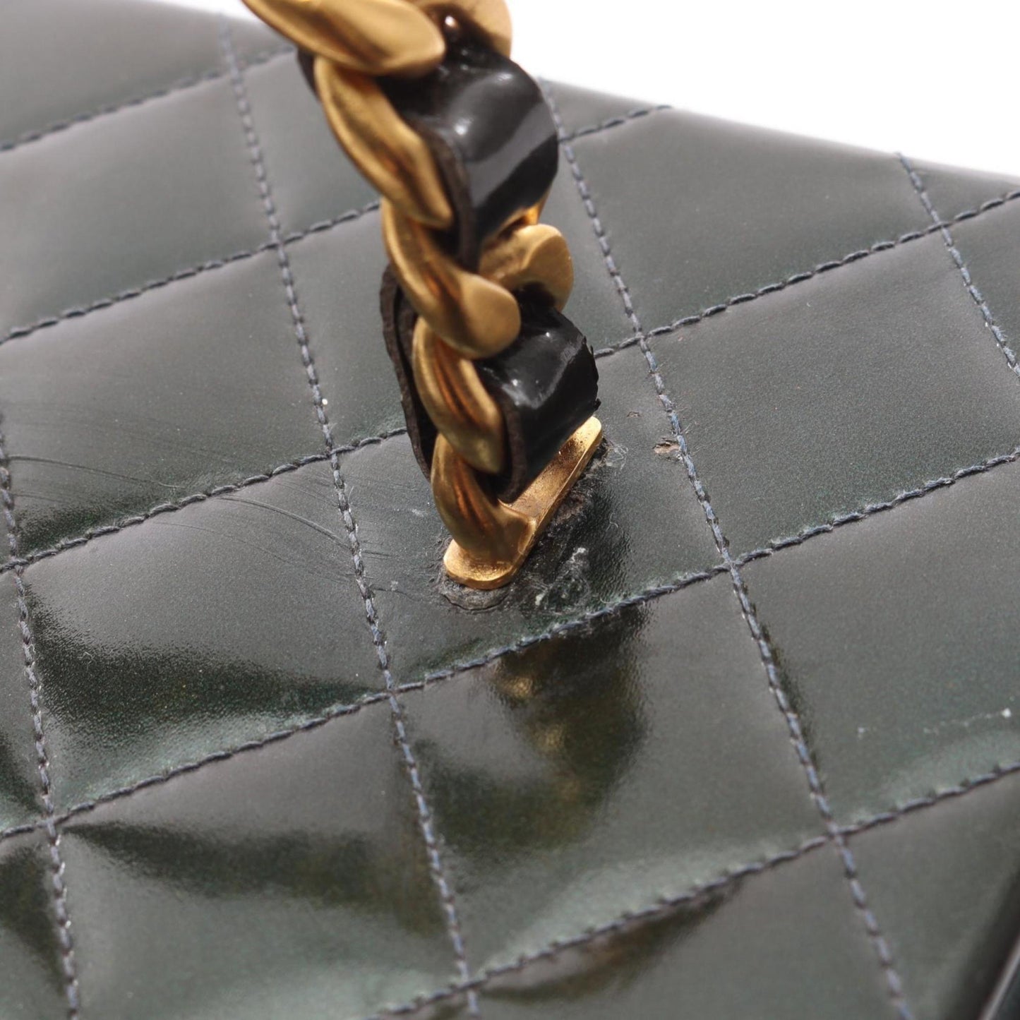 Chanel Matelasse Handbag In Patent Leather