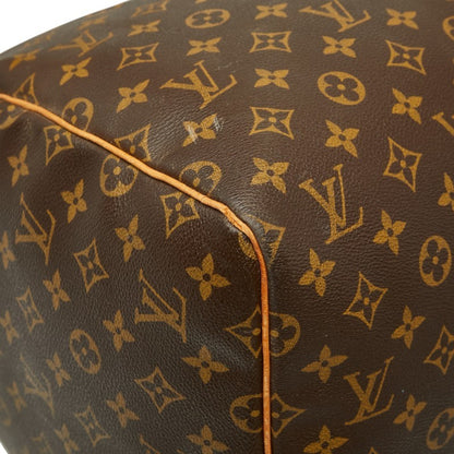 Louis Vuitton Monogram Keepall 55 Boston Bag/Travel Bag M41424 Brown Leather