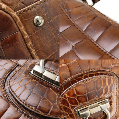 Salvatore Ferragamo Gancini Handbag In Embossed Leather