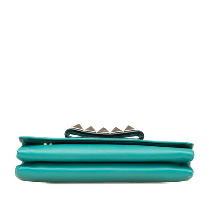 Valentino Rockstud Shoulder Bag In Green