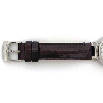 Louis Vuitton Watch Tambour White Shell Silver Brown Amaranth Love Cup Q12Mo Ss Patent Leather