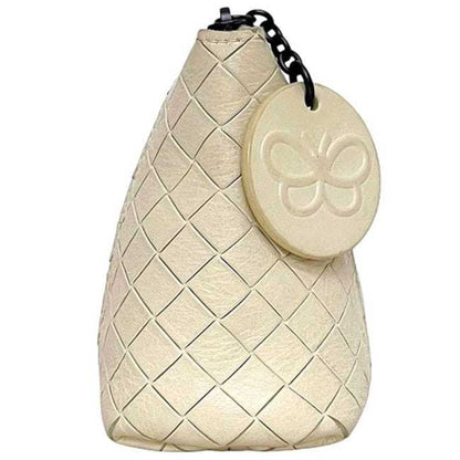 Bottega Veneta Pouch Ec-24437 White Intrecciato Mirage Leather Bottega Veneta Butterfly