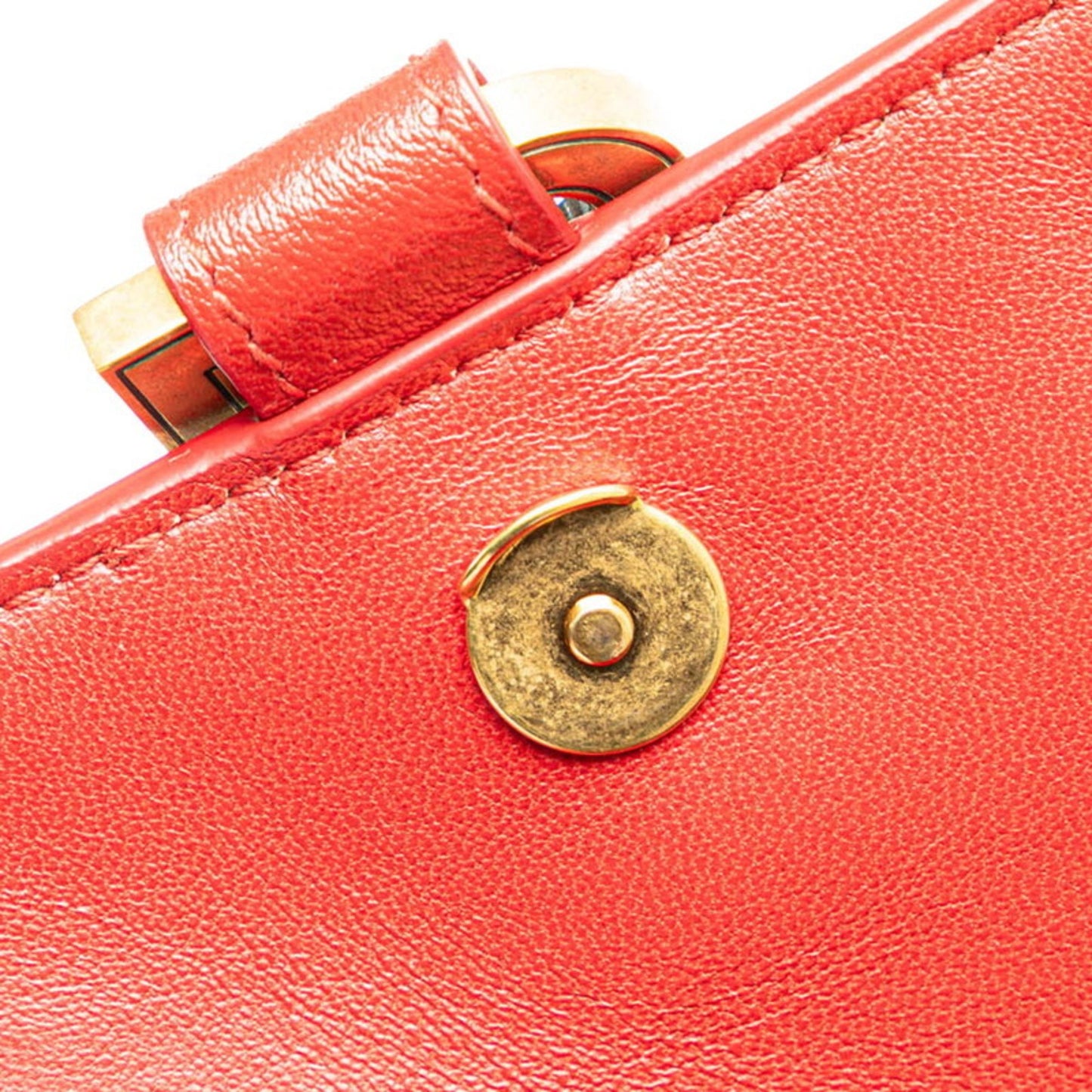 Balenciaga Hourglass Handbag/Shoulder Bag 2Way 593546 Red Leather