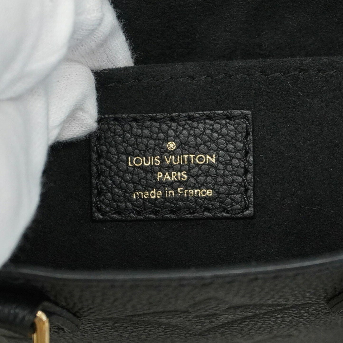 Louis Vuitton Monogram Empreinte Petite Sac Plat Handbag M81417 Noir 2-Way Bag