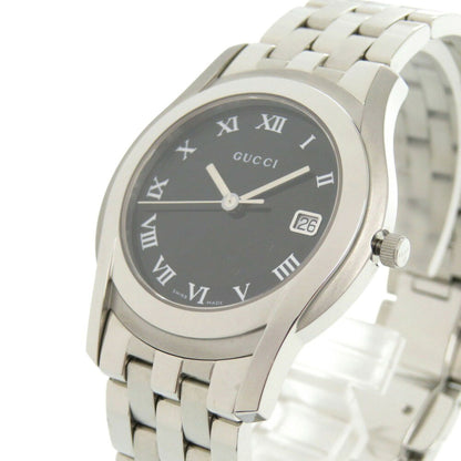 Gucci 5500M G-Class Date Stainless Steel Black/Silver Dial Quartz Watch 1748Gucci