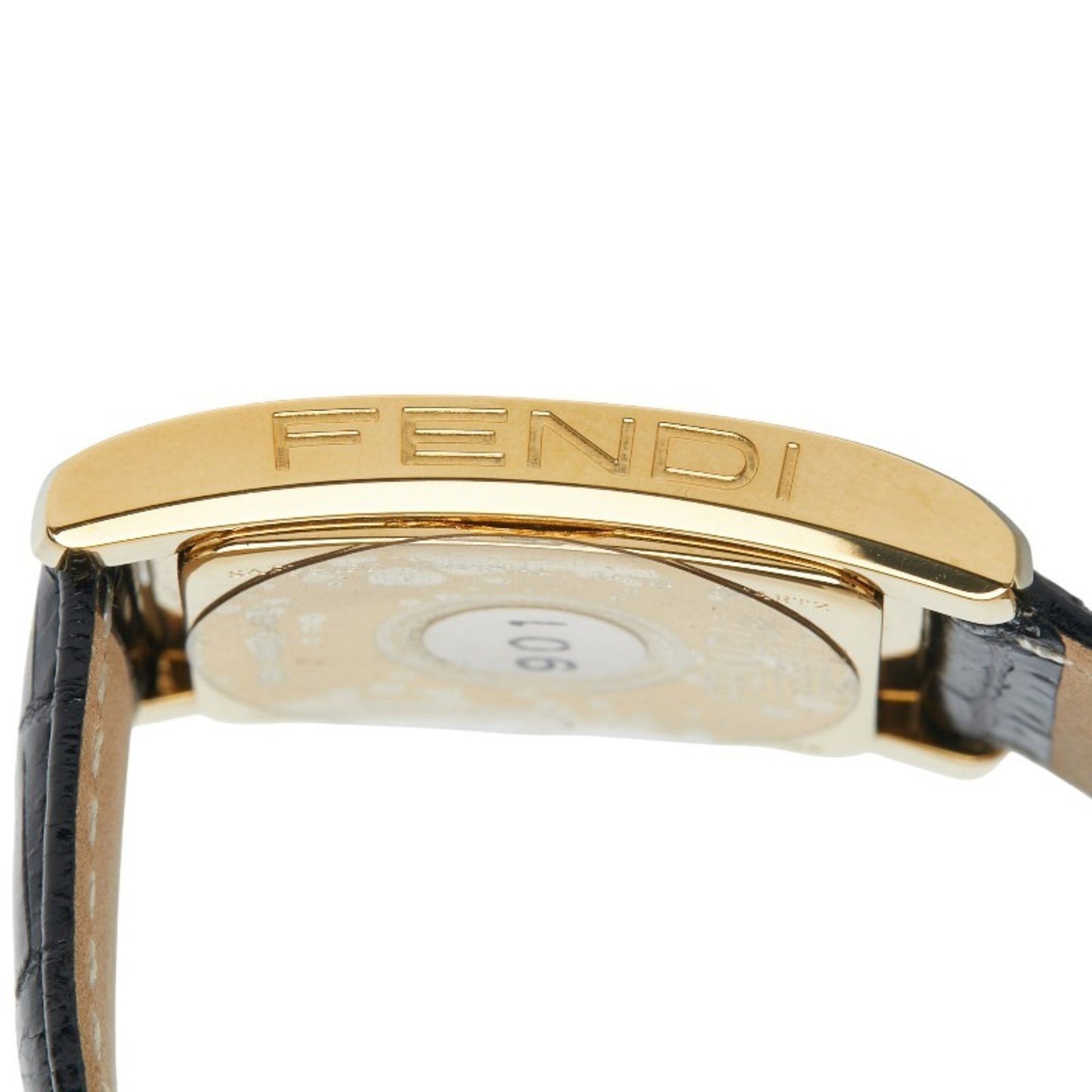 Fendi Classico Watch 7000G Quartz Beige Dial Stainless Steel Leather