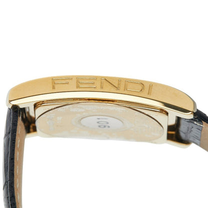 Fendi Classico Watch 7000G Quartz Beige Dial Stainless Steel Leather
