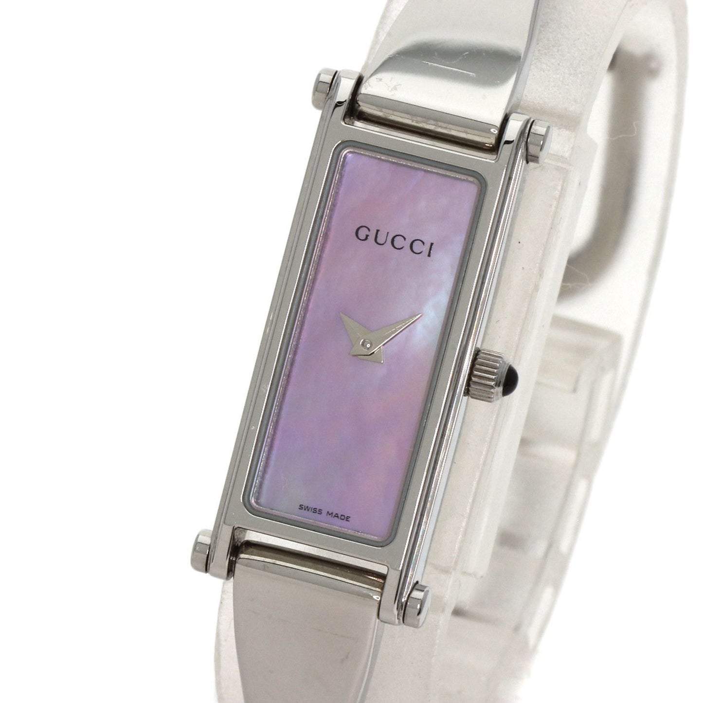Gucci 1500L Square Face Bangle Watch Stainless Steel Ss
