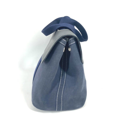 Hermes Valparaiso Pm Bag Tote Flap Handbag Leather Canvas