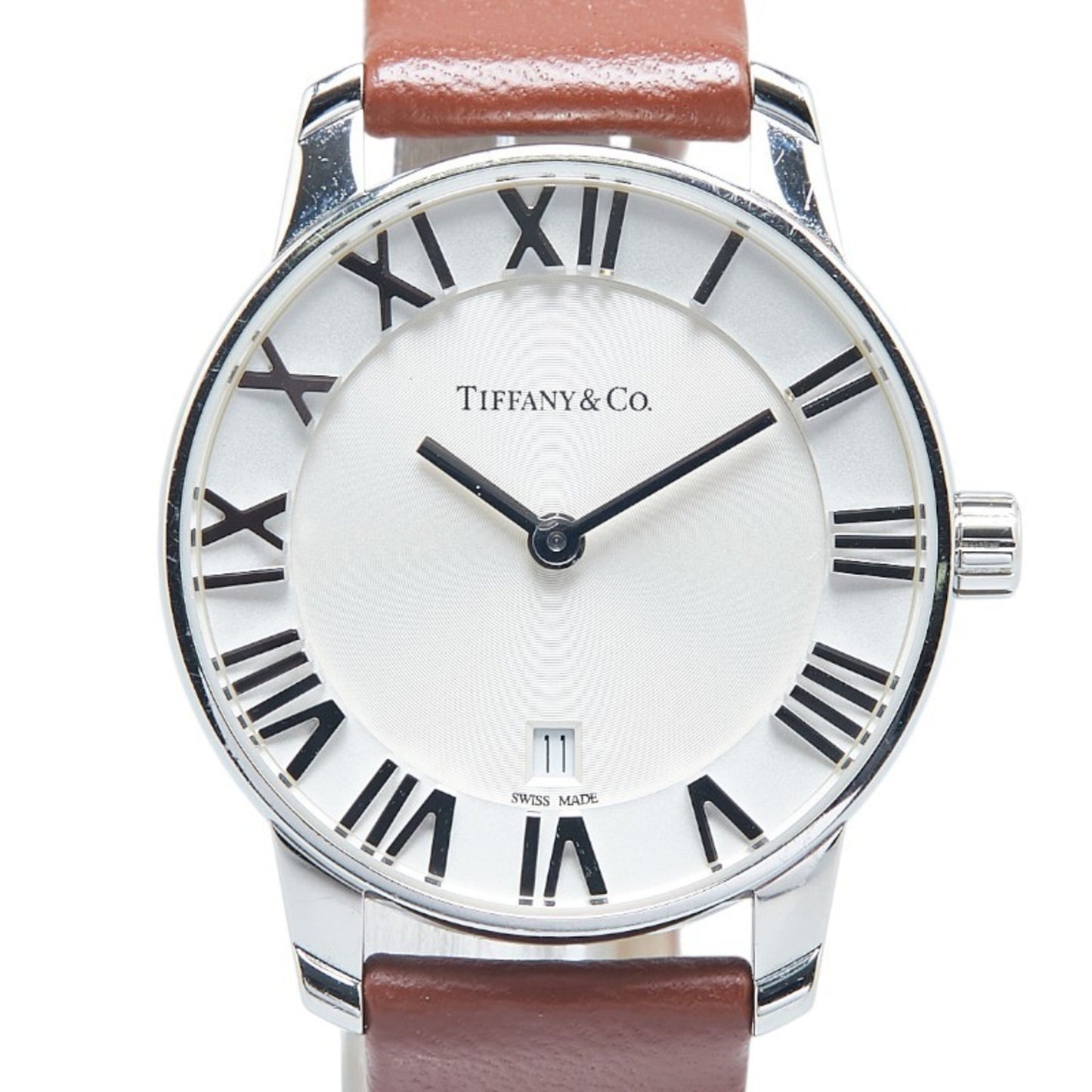 Tiffany & Co. Atlas Dome Date Quartz Watch With Silver Dial