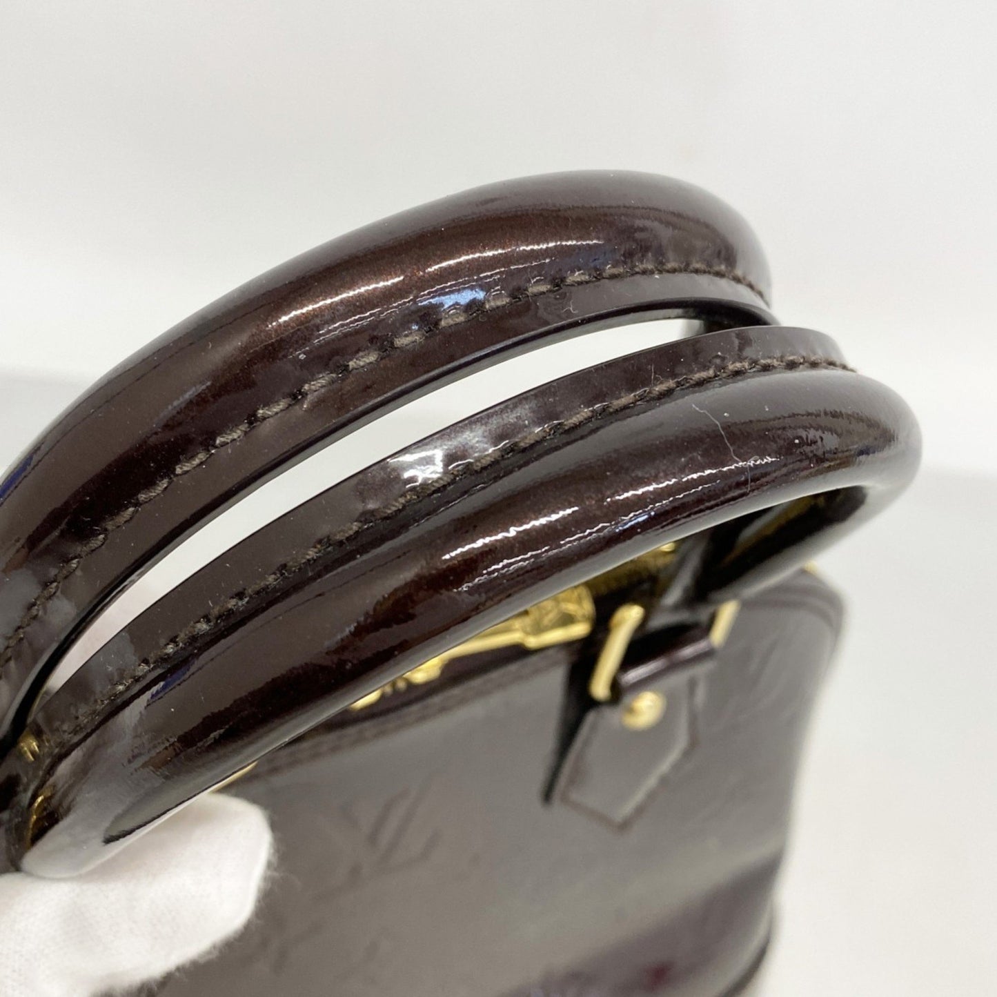 Louis Vuitton Vernis Alma Bb Handbag M91678 Amaranth