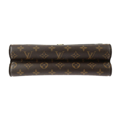 Louis Vuitton Louis Vuitton Victoire Shoulder Bag M41730 Monogram Canvas Calfskin Brown Black Gold