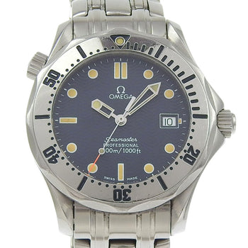 Omega Seamaster 300M Professional Watch 2562.80 Stainless Steel 1993 Quartz Analog Display Navy