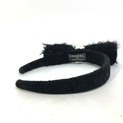Chanel 14K Ribbon Cc Coco Mark Hairband Headband Tweed