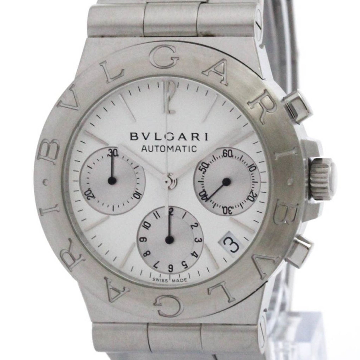 Bvlgari Diagono Sport Chronograph Automatic Watch Ch35S Auto Polished