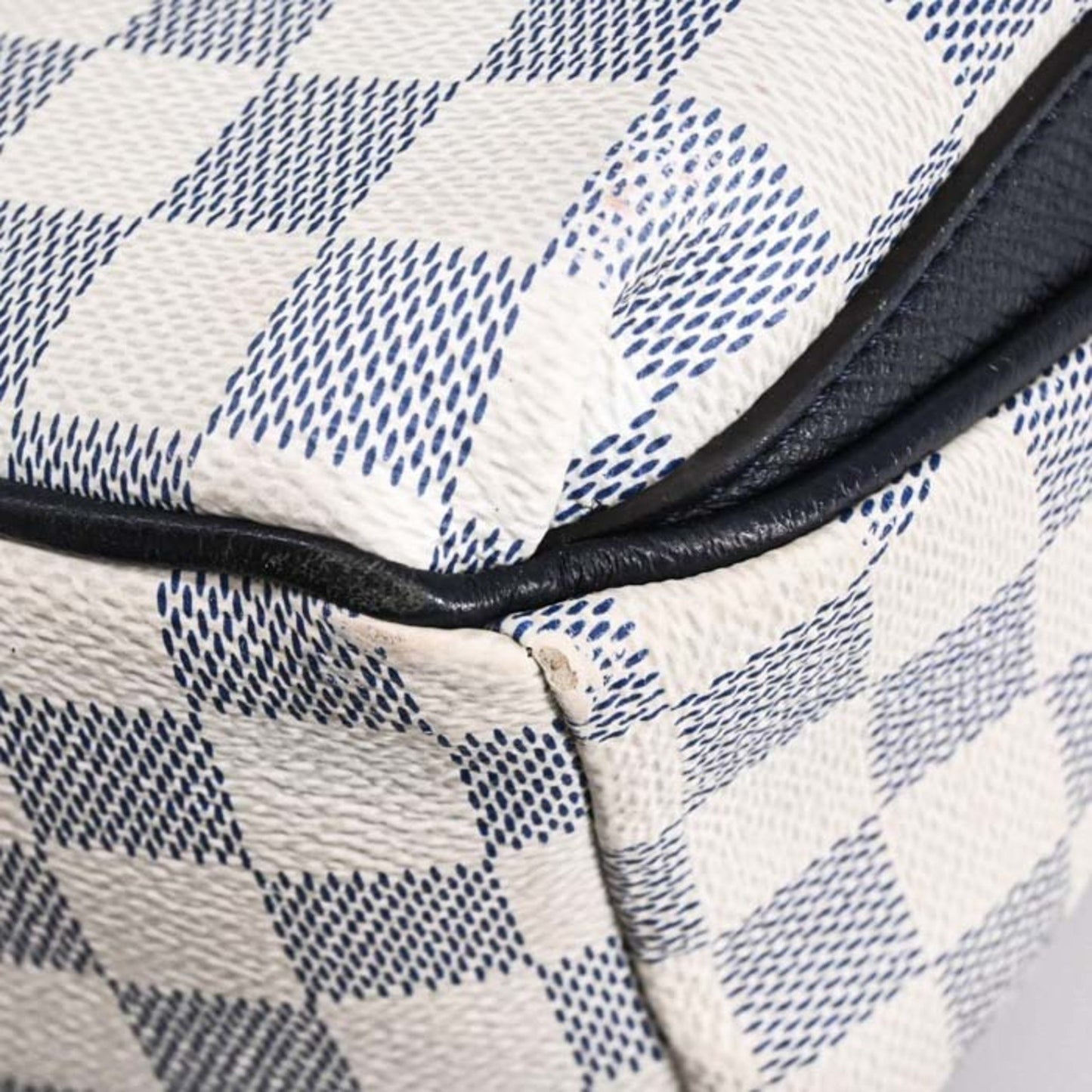 Louis Vuitton Damier Chance Matchpoint Shoulder Bag In White And Navy