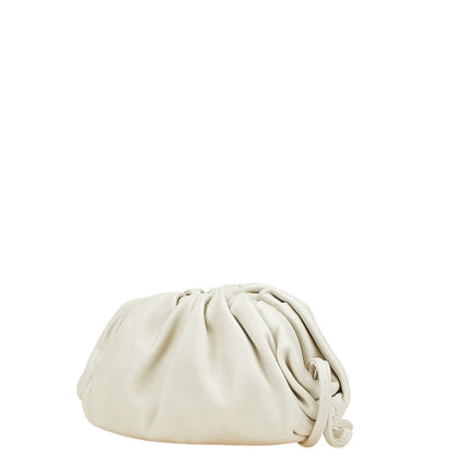 Bottega Veneta Mini The Pouch Shoulder Bag In Ivory Leather