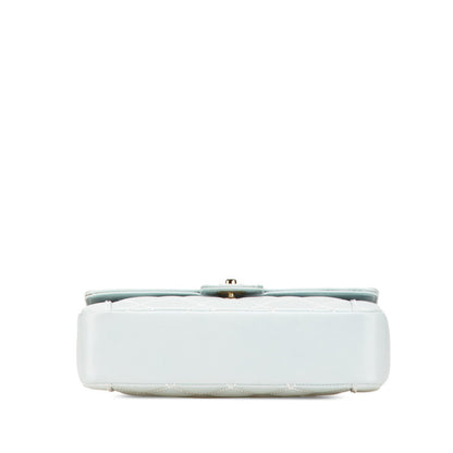 Chanel Coco Mark Wild Stitch Handbag In Light Blue Lambskin
