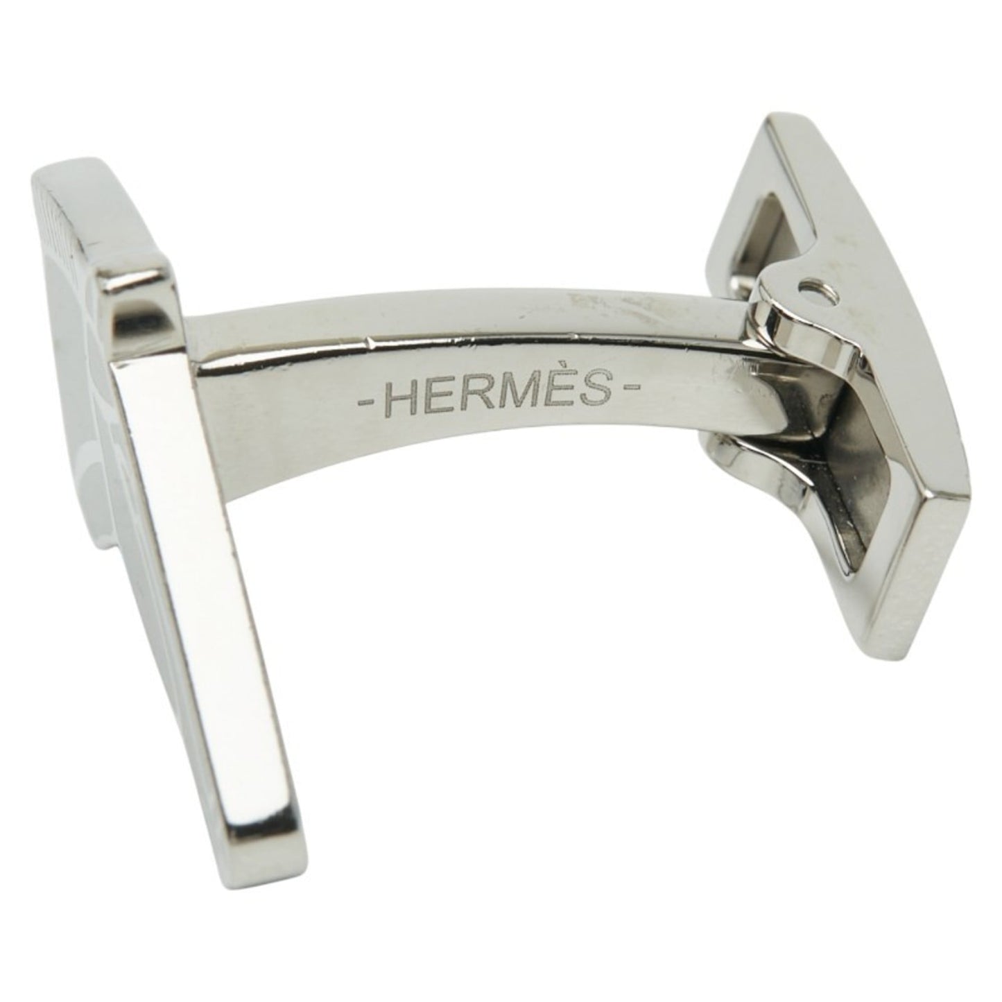 Hermes Herms Jolly Jumper Cufflinks In Silver