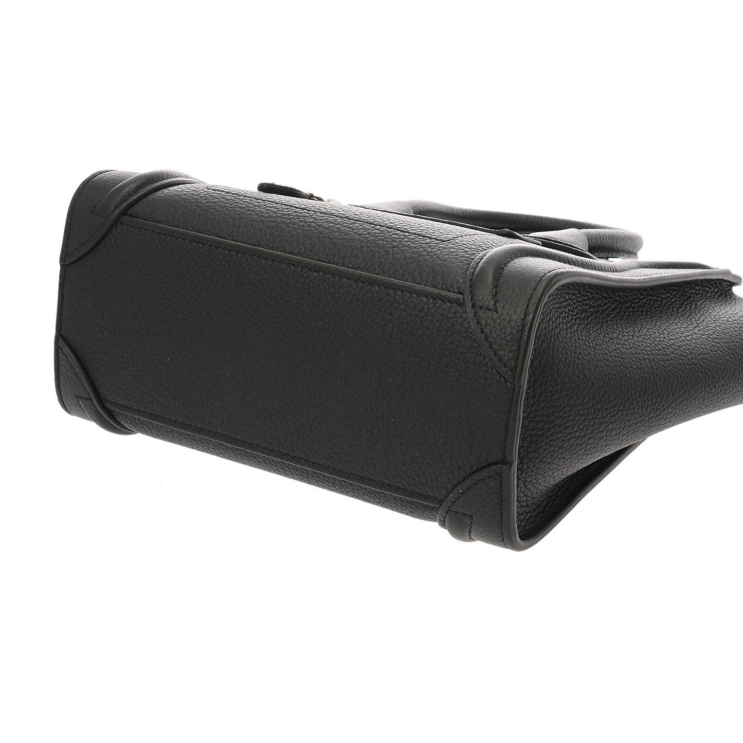 Celine Luggage Nano 2-Way Black 189243 Women'S Drummed Calfskin Handbag