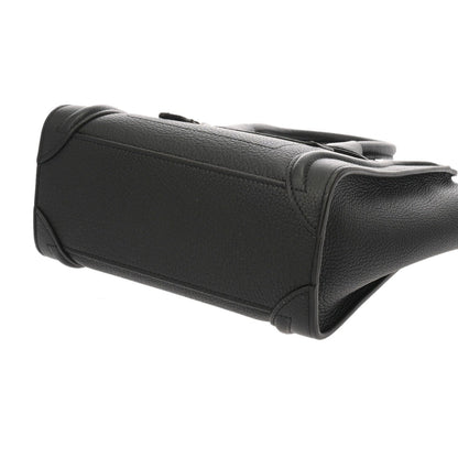 Celine Luggage Nano 2-Way Black 189243 Women'S Drummed Calfskin Handbag
