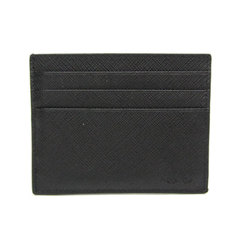 Prada Saffiano Leather Card Case Black