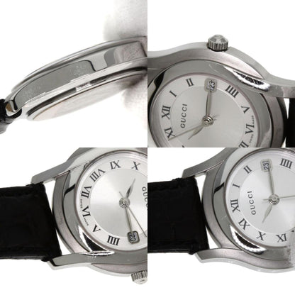 Gucci 5500L Stainless Steel/Leather