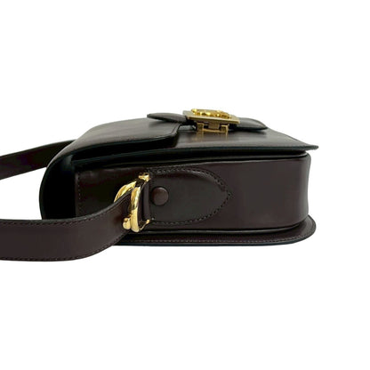 Celine Carriage Leather Shoulder Bag/Pochette/Sacoche In Brown