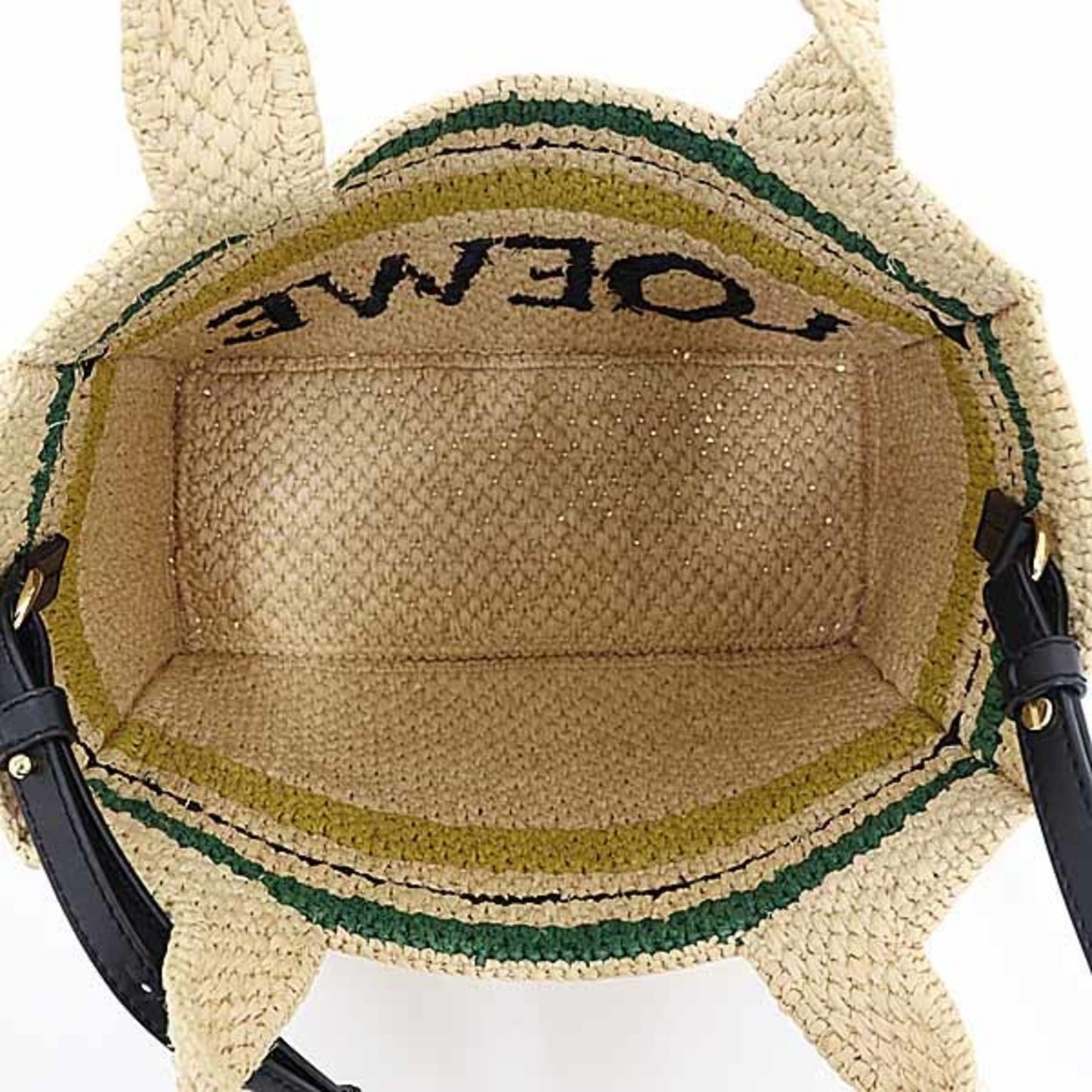 Loewe Loewe Font Tote Small Raffia Stripe Shoulder Bag