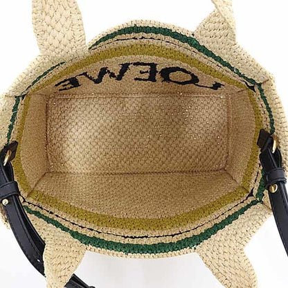 Loewe Loewe Font Tote Small Raffia Stripe Shoulder Bag