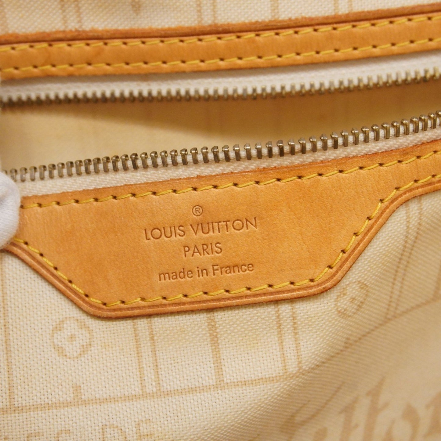 Louis Vuitton Damier Azur Neverfull Mm Tote Bag N51107 White