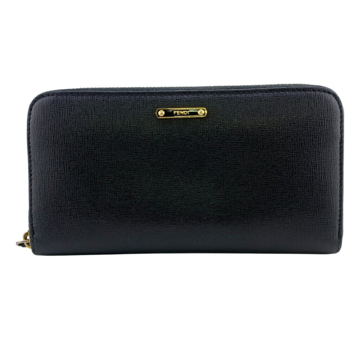 Fendi 8M0299 Round Long Wallet Black