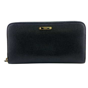 Fendi 8M0299 Round Long Wallet Black