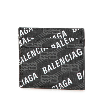 Balenciaga Logo Card Case/Pass Case 594309 Black/White Pvc