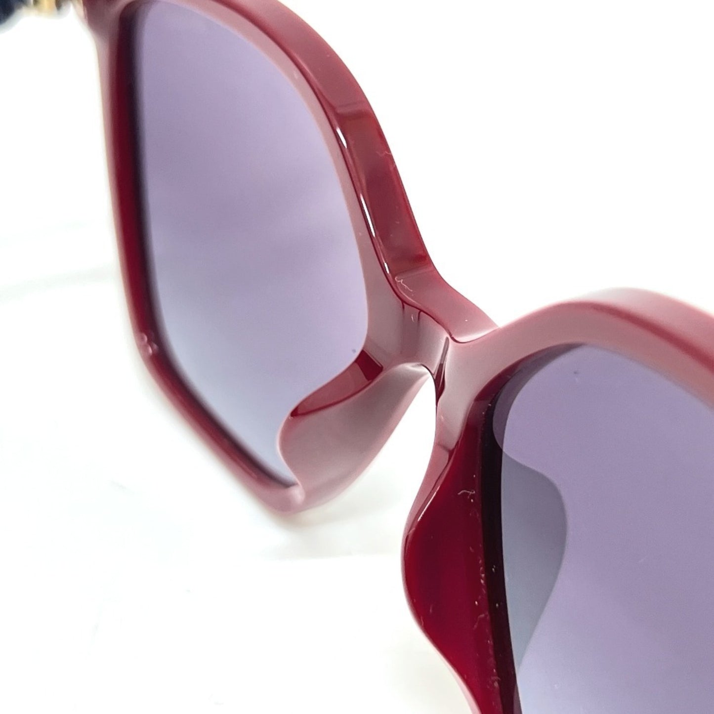 Chanel 5546-Q-A Coco Mark Chain Square Shape Calfskin Sunglasses