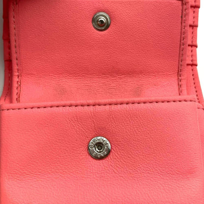 Chanel Matelasse Coco Mark Star Small Wallet Bi-Fold Lambskin Ap3726 Pink