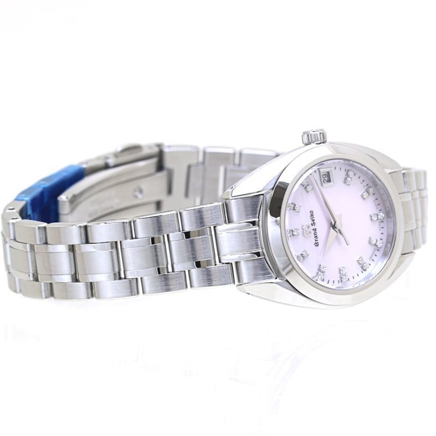 Seiko Grand Seiko Stgf277 4J52-0Ac0 Pink Shell Dial Diamond Index