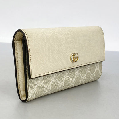 Gucci Gg Marmont Supreme Long Wallet 456116 Beige