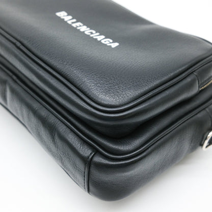 Balenciaga Shoulder Bag Everyday Body Leather Black 638414