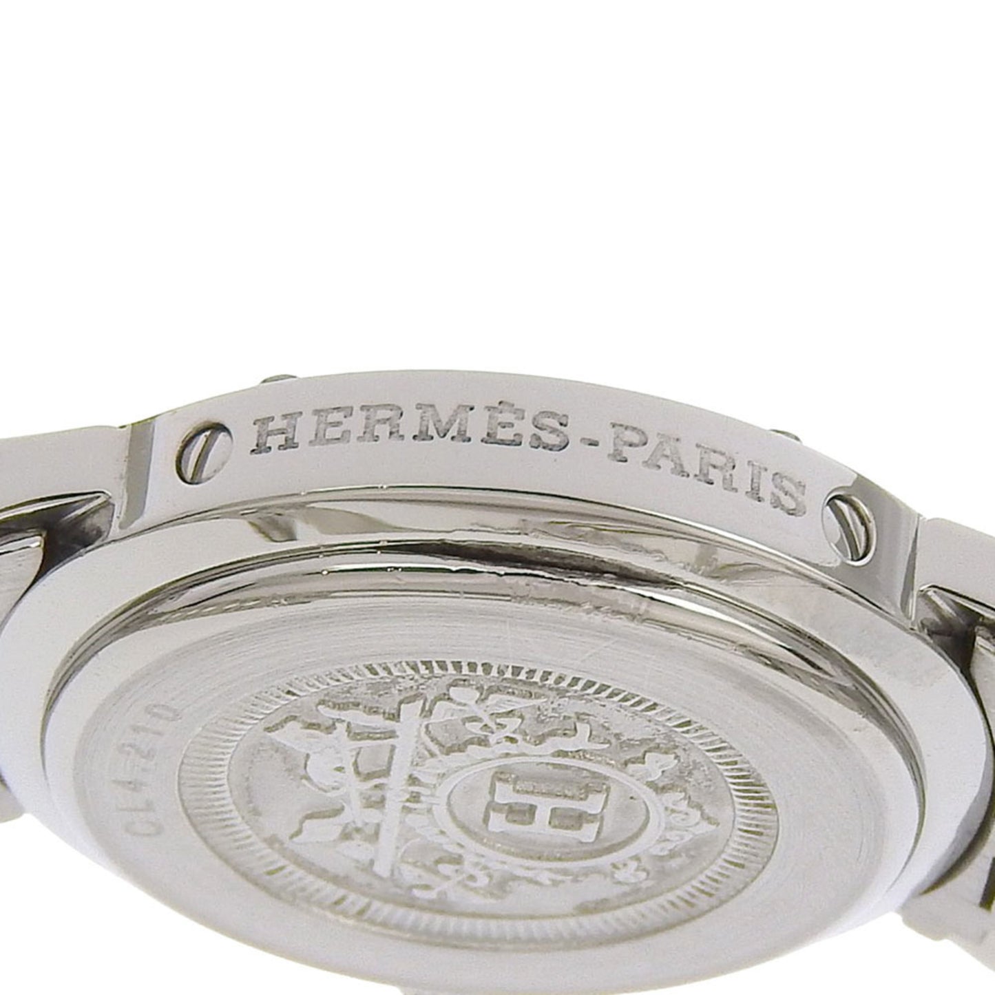 Like New Herms Clipper Date Cl4 210 Watch With A Light Blue Dial