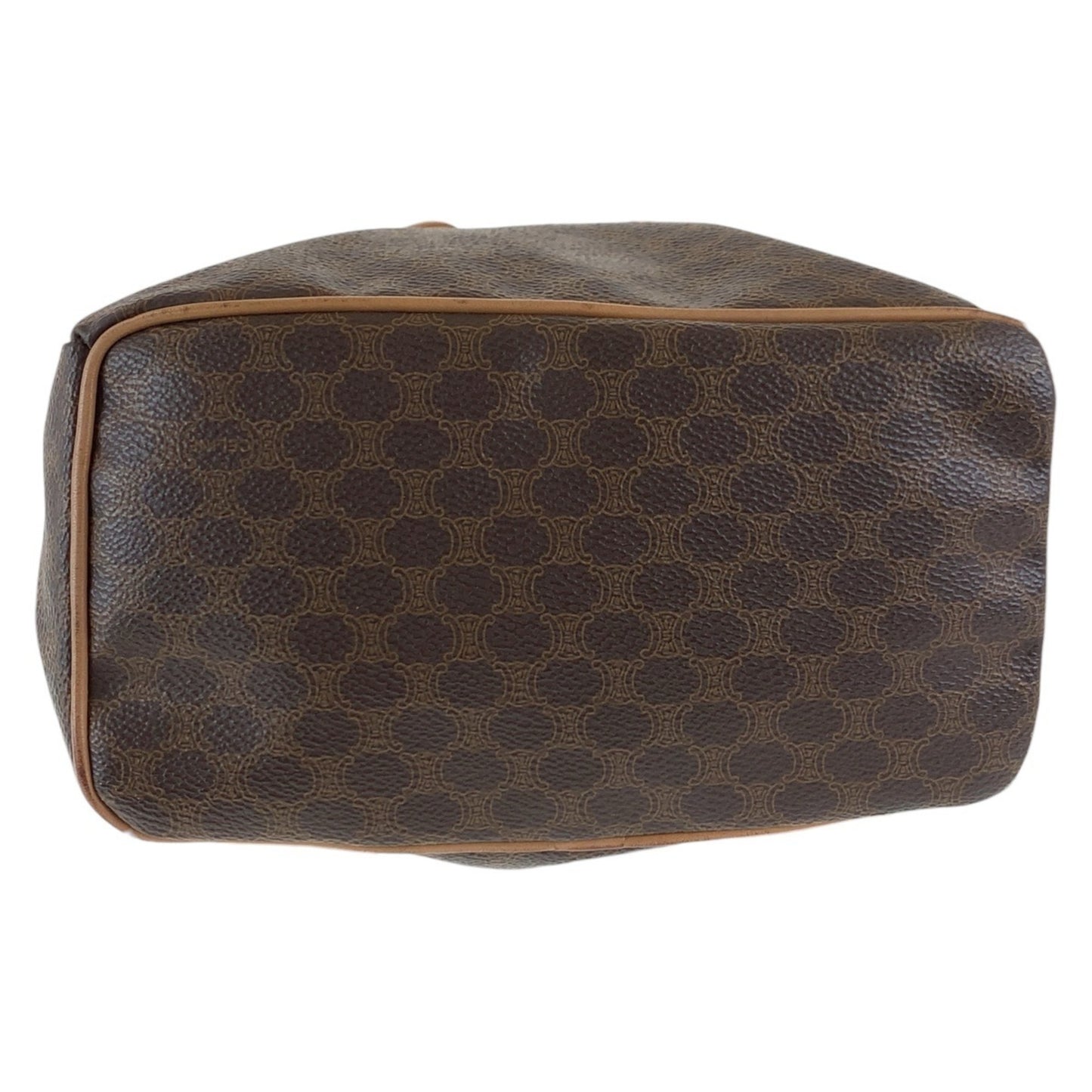 Celine Vintage Macadam Brown Gold Hardware Leather Backpack Daypack