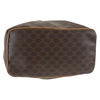 Celine Vintage Macadam Brown Gold Hardware Leather Backpack Daypack
