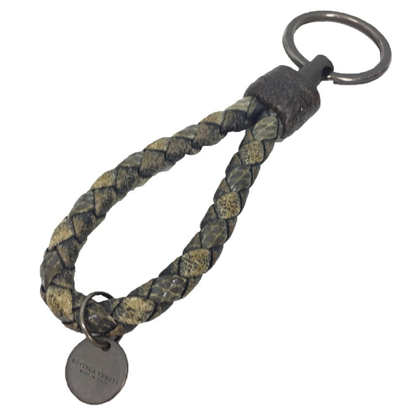 Bottega Veneta Bottega Veneta Intrecciato Leather Key Ring Holder Beige