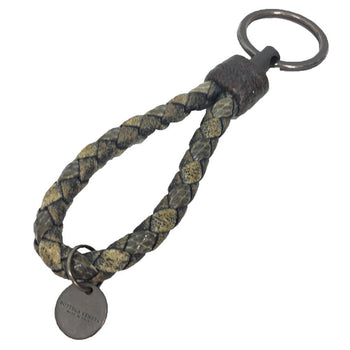 Bottega Veneta Bottega Veneta Intrecciato Leather Key Ring Holder Beige