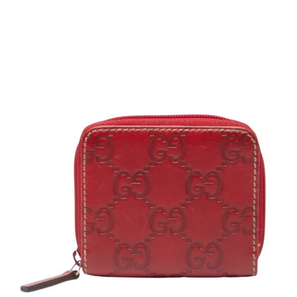 Gucci Guccissima Wallet/Coin Case 115255 Red Leather