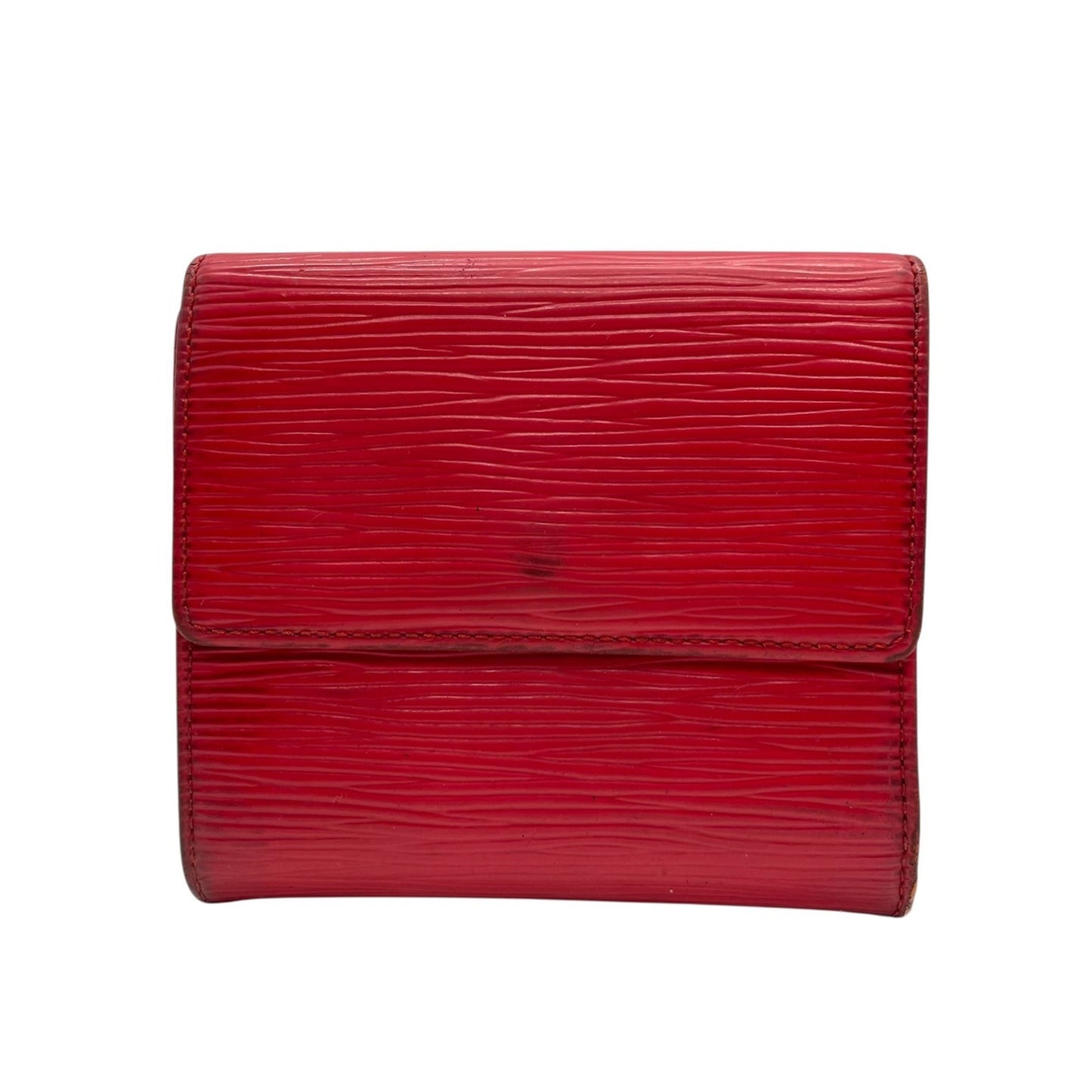 Louis Vuitton Louis Vuitton Tri-Fold Wallet Epi Leather Porte Monnaie Bi-E Carte Credit M63487 Red