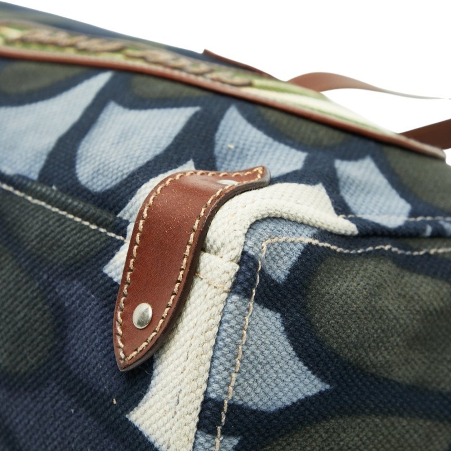 Miu Miu Miu Logo Flower Hana Handbag Tote Bag In Navy